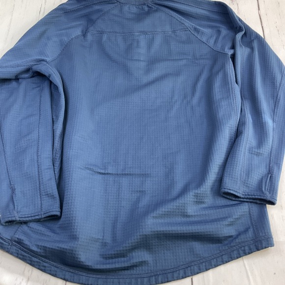 Duluth Sweater Polartec 1/4 Zip Pullover Long Sleeve Mock Neck Men Sz XL Blue - Picture 8 of 9